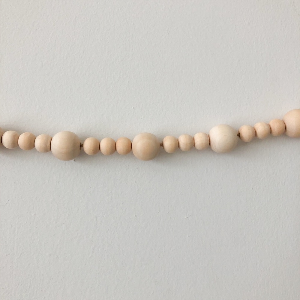 Boho Wood Bead Garland
